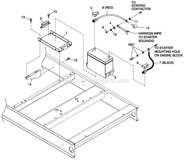 Mounting Base 4.6l G3 Diagram and Parts List for HT08054JNAX (3000089944)(2016) Generac Generator