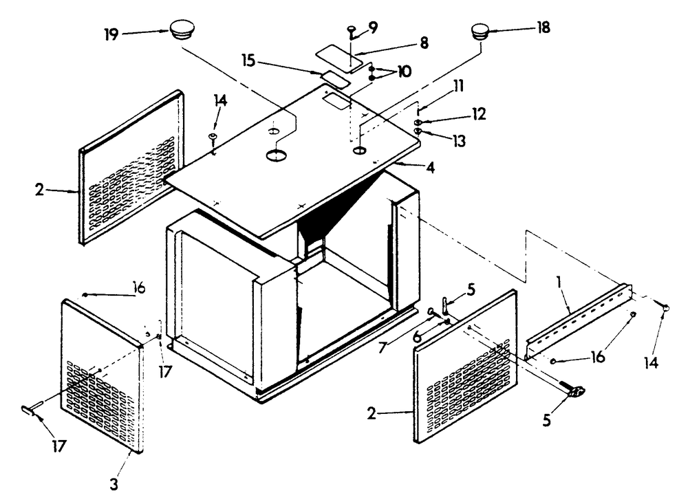 Compartment Diagram and Parts List for 0448-0  Generac Generator