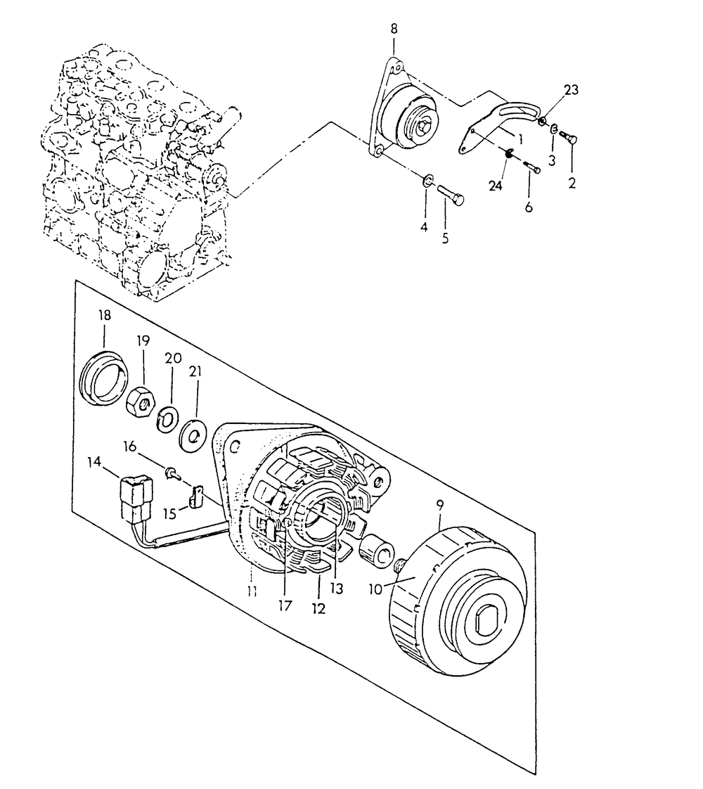 D-C Alternator Diagram and Parts List for 9344-0  Generac Generator