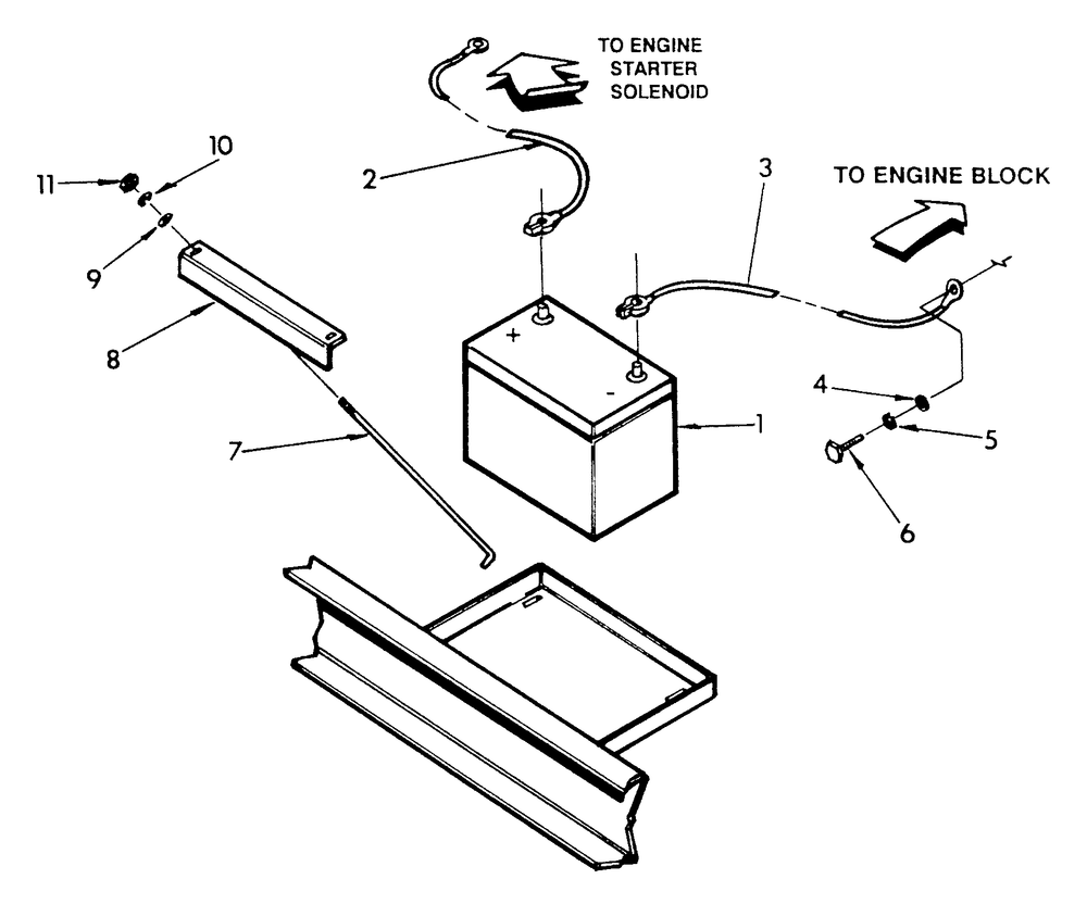 Battery Diagram and Parts List for 9154-2  Generac Generator