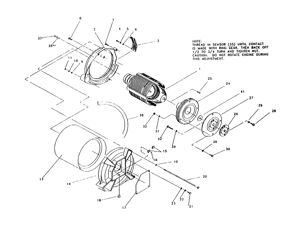 Generator Diagram and Parts List for 0591-1  Generac Generator
