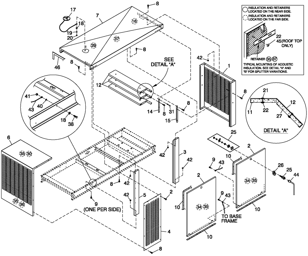 Enclosure C3 Diagram and Parts List for QT07068ANANA (5217447)(2008) Generac Generator