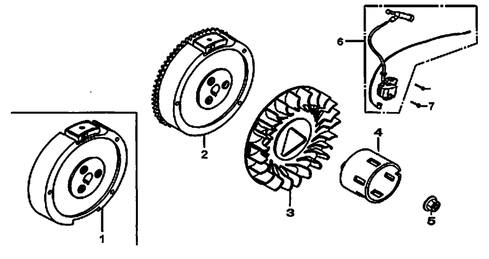 Flywheel And Ignition Diagram and Parts List for 0060371 (6700464A - 6929693A)(2011) Generac Generator