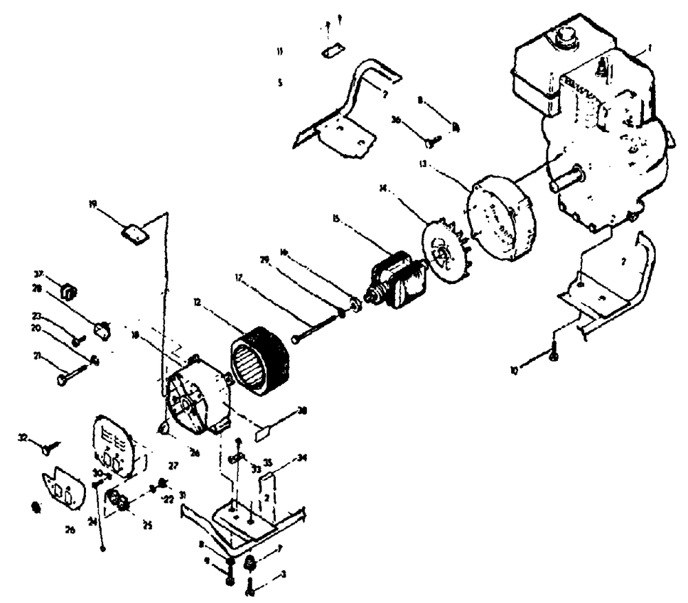 S2400 Generator No. 71382 Diagram and Parts List for S2400 (8970-0)(8970-0) Generac Generator