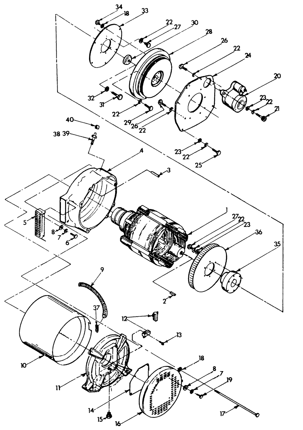 A-C Generator Diagram and Parts List for 9154-0  Generac Generator