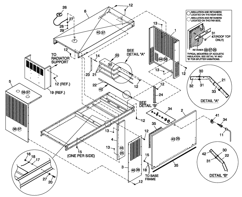 Enclosure C4 Pvt Lbl Diagram and Parts List for ST06030ANSN (5037999 - 5066436)(2008) Generac Generator