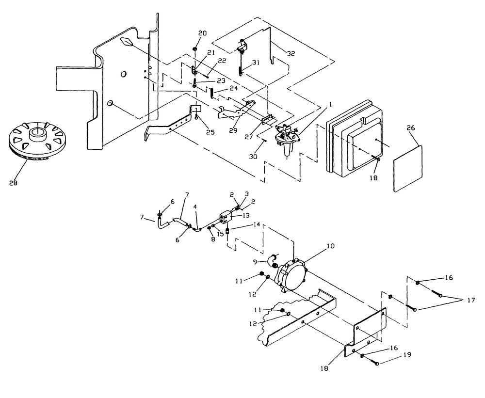 Carburetor Diagram and Parts List for 0896-1  Generac Generator