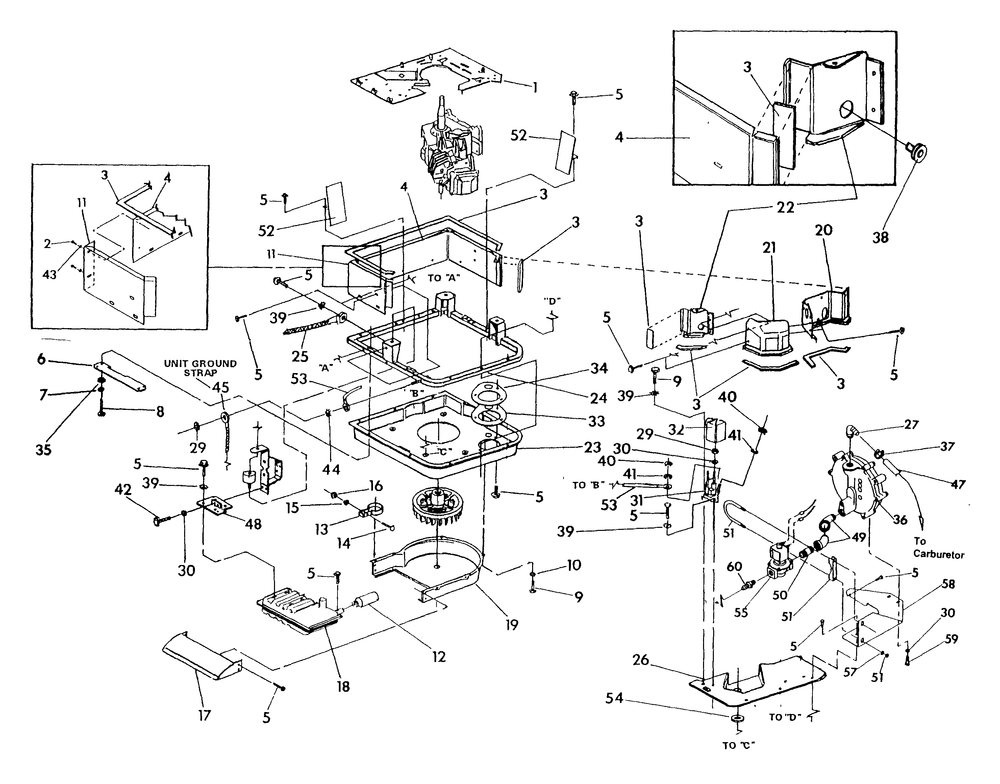 Sheet Metal Diagram and Parts List for 0803-1  Generac Generator