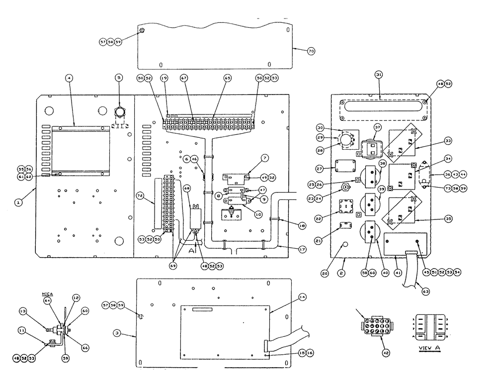 Control Panel Diagram and Parts List for 9303-3  Generac Generator