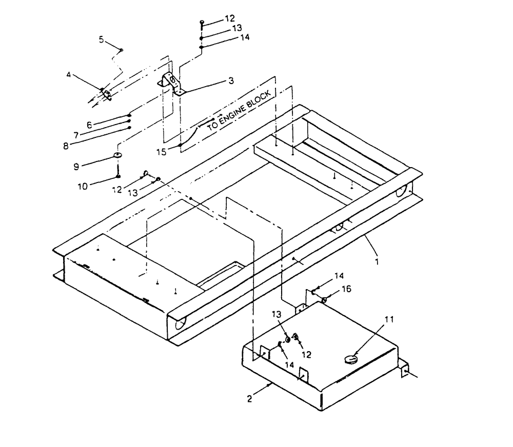 Mounting Base Diagram and Parts List for 9172-2  Generac Generator
