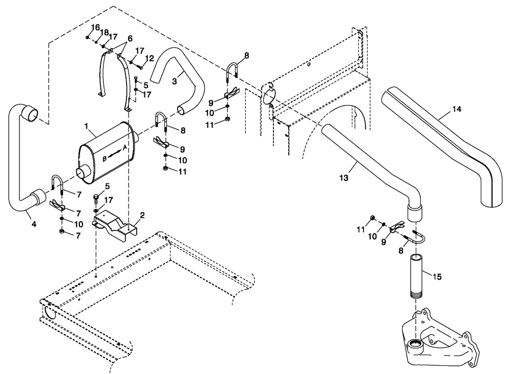 Ev Exhaust 1.5l C1 Diagram and Parts List for 0052110 (4281087 - 4303052)(2005) Generac Generator
