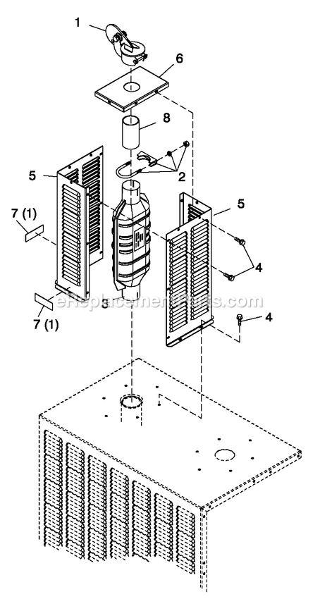 Kit Catalyst Exhaust (Shipped Loose) Diagram and Parts List for QT10068KNSY (5305008)(2009) Generac Generator