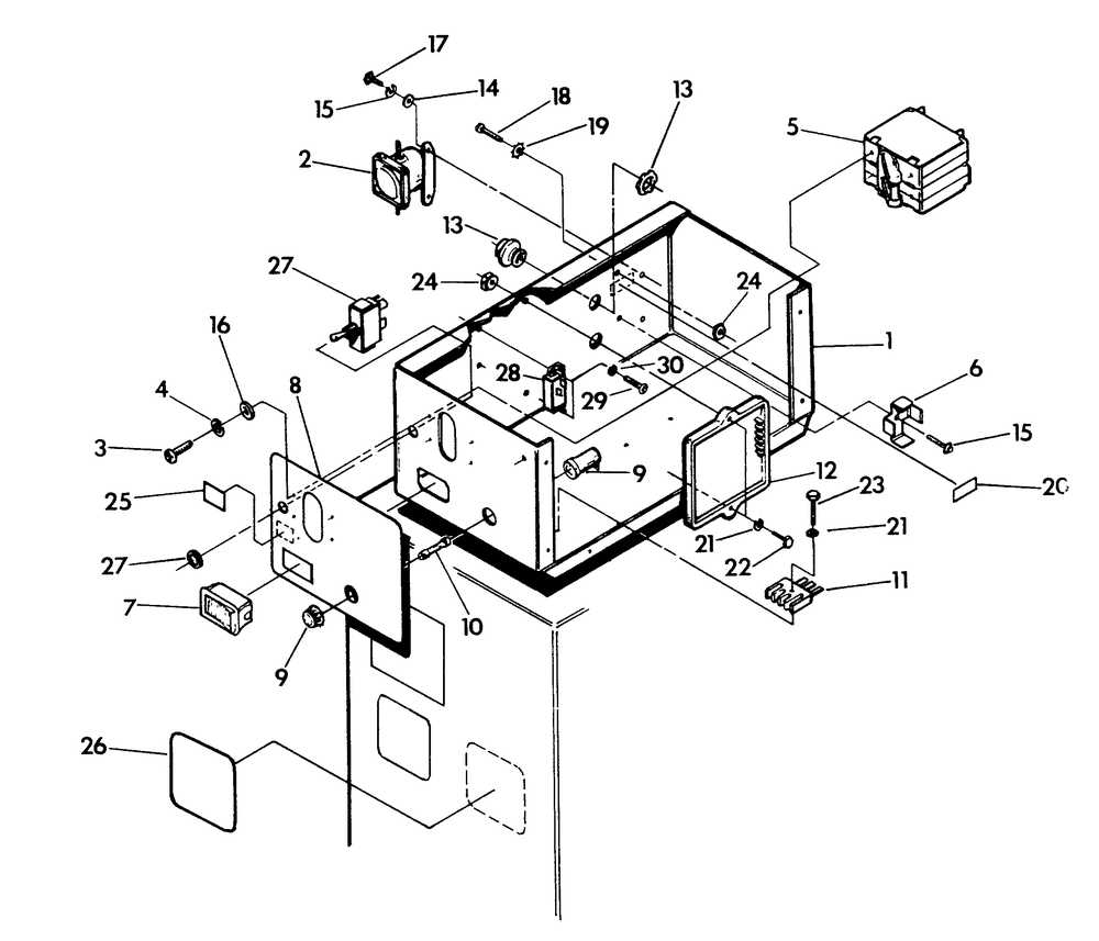 Control Panel Diagram and Parts List for 9067-4  Generac Generator