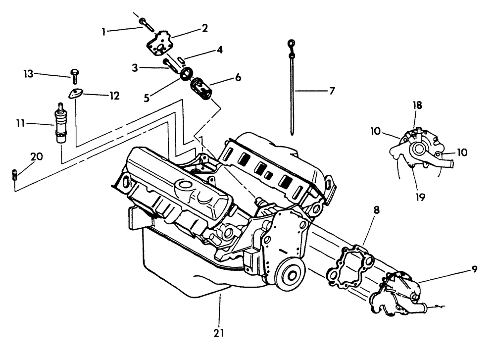 4.3 Liter Engine (Part 1) Diagram and Parts List for 9134-8  Generac Generator