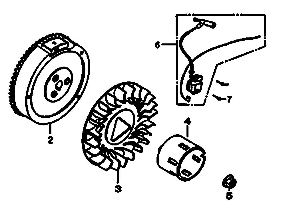 Flywheel Diagram and Parts List for 0065150 (8305070A - 8328842A)(2013) Generac Generator