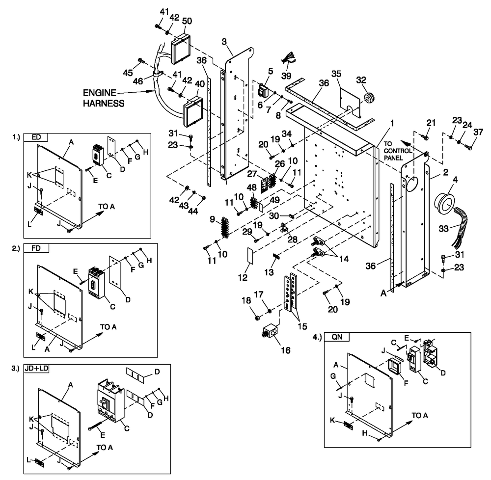 Cpl C2 And C4 Flex Hsb Diagram and Parts List for QT03624ANAN (5308416 - 5326518)(2009) Generac Generator