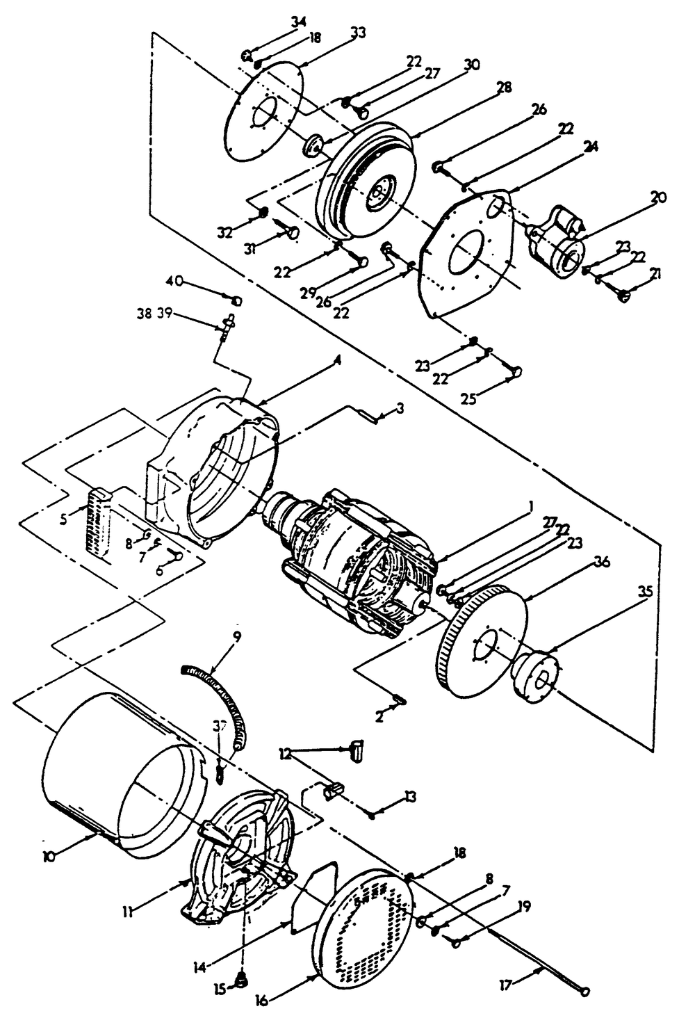 Generator Diagram and Parts List for 9172-0  Generac Generator