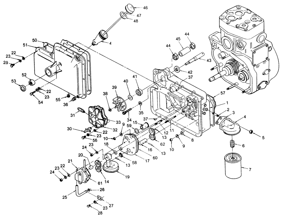 Engine Sump And Sump Cover Diagram and Parts List for 1006-C  Generac Welder