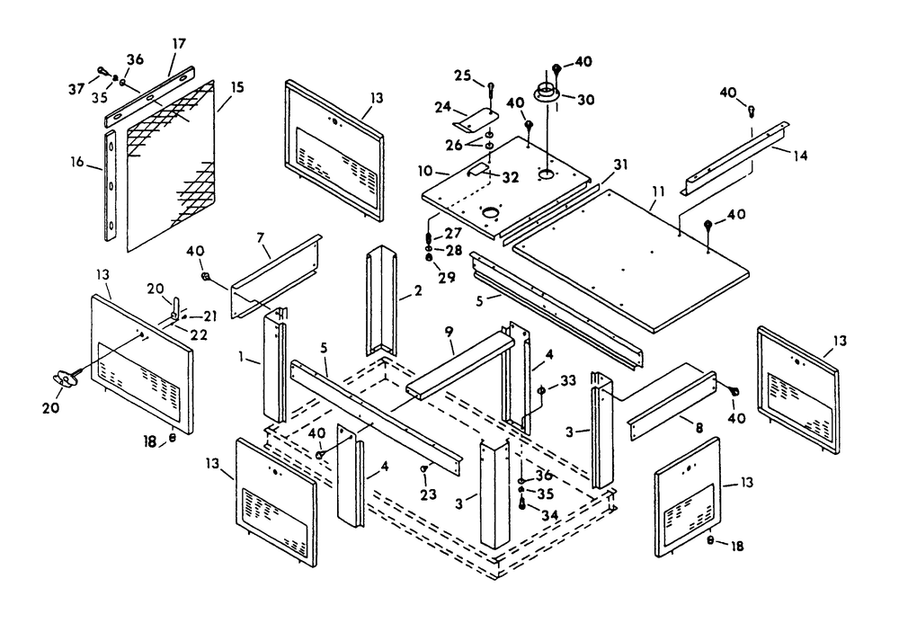 Compartment Diagram and Parts List for 9300-4  Generac Generator