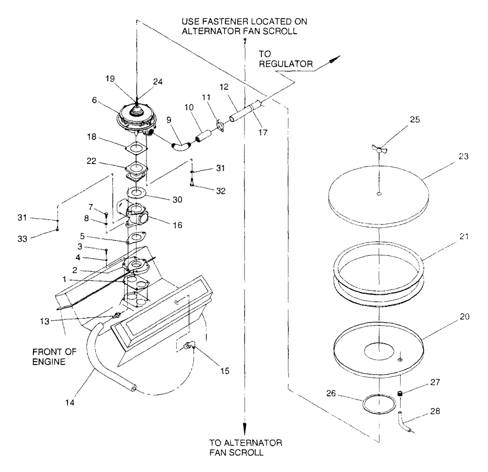 Carburetor - Drawing 2 Diagram and Parts List for 4626-0  Generac Generator