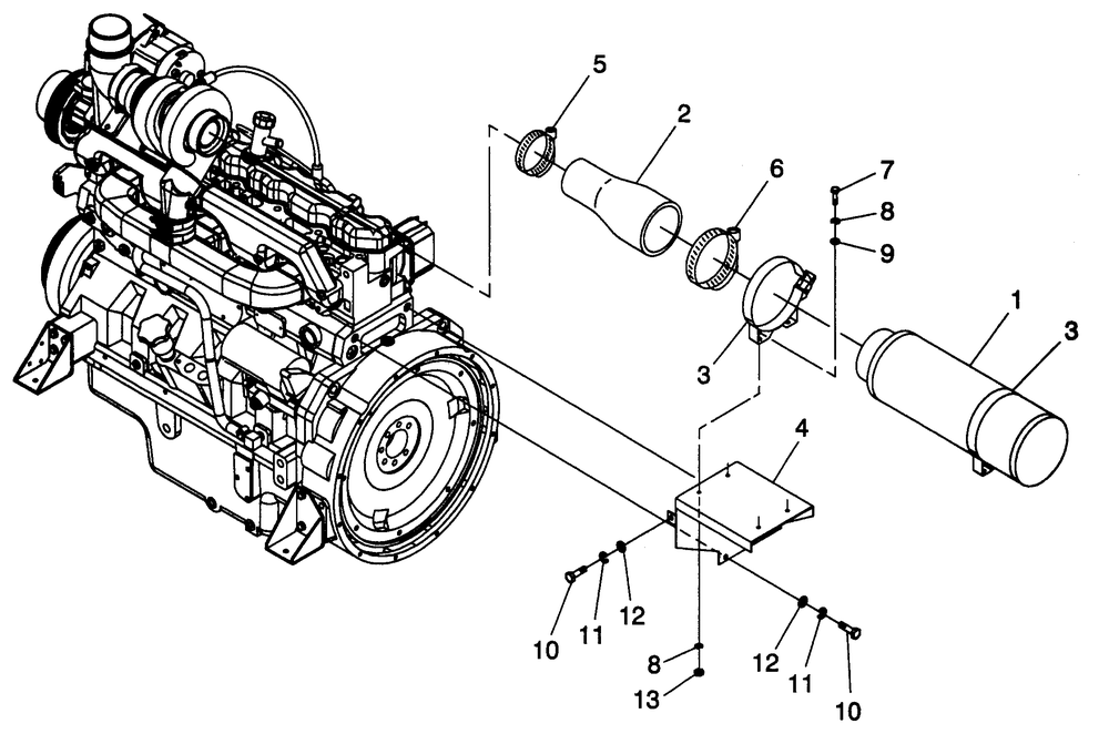 Air Cleaner Diagram and Parts List for 4364-1  Generac Generator