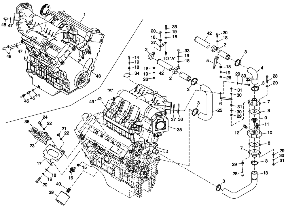 Engine Make 3.0l G3 Diagram and Parts List for ST06030ANSN (5037999 - 5066436)(2008) Generac Generator