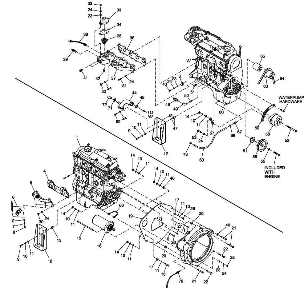 Engine Common Parts 1.5l Cpl Diagram and Parts List for 0052280 (4338592 - 4338602)(2006) Generac Generator
