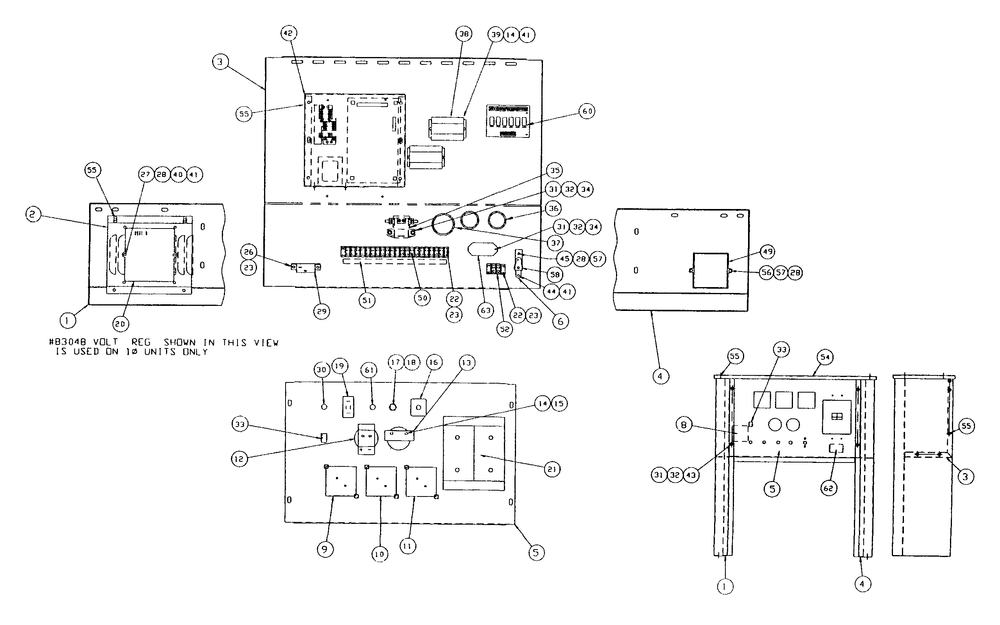 Control Panel Diagram and Parts List for 0755-5  Generac Generator