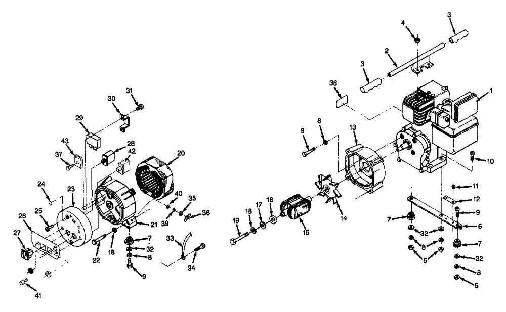 Replacement Parts For Model 5w260 Diagram and Parts List for 5W260 (8916-0)(8916-0) Generac Generator