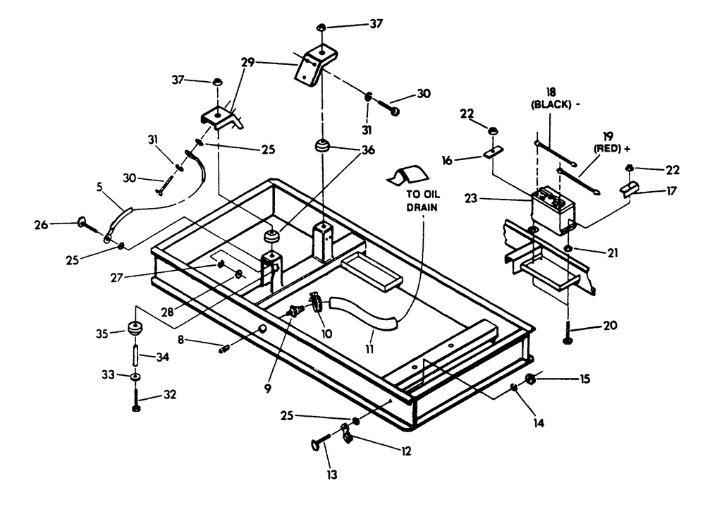 Mounting Base Diagram and Parts List for 9300-4  Generac Generator