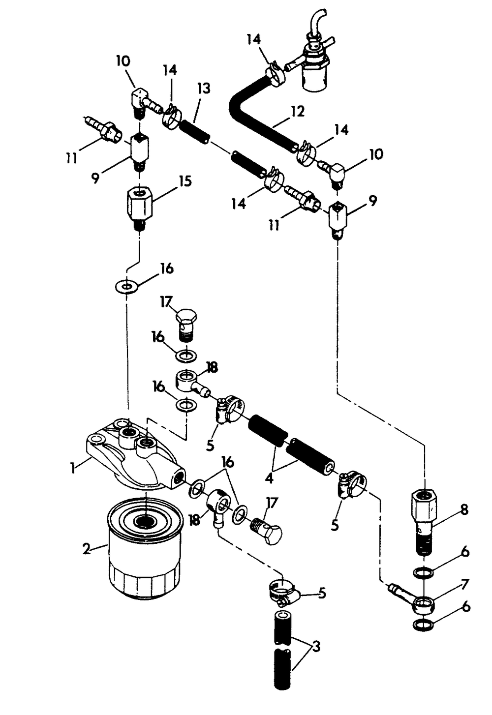 Fuel Supply Diagram and Parts List for 9055-1  Generac Generator