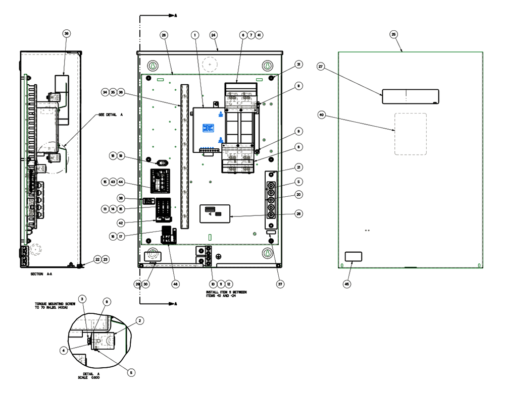 Fig-0 Diagram and Parts List for RTSW300A3  Generac Generator