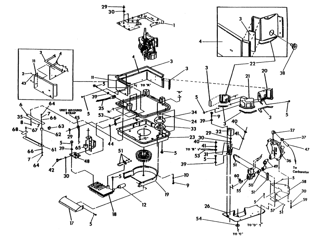 Lp Engine Sheet Metal Diagram and Parts List for 0941-0  Generac Generator