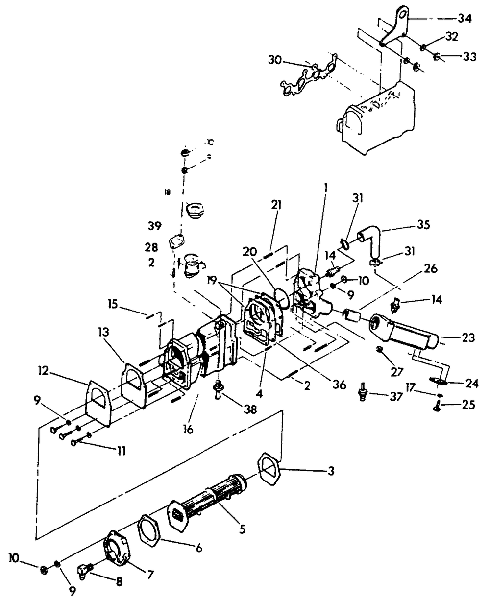 Heat Exchanger And Manifold Diagram and Parts List for 9679-0  Generac Generator