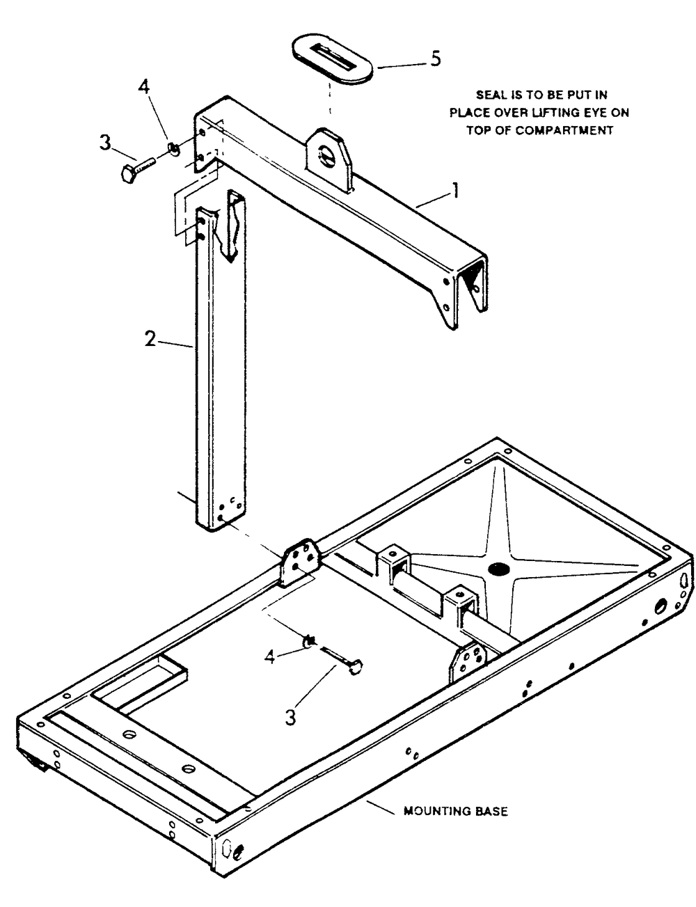 Center Lift Diagram and Parts List for 9336-3  Generac Generator