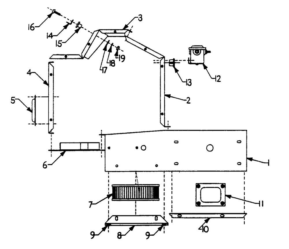 Engine Shrouding Diagram and Parts List for 5697-4  Generac Generator