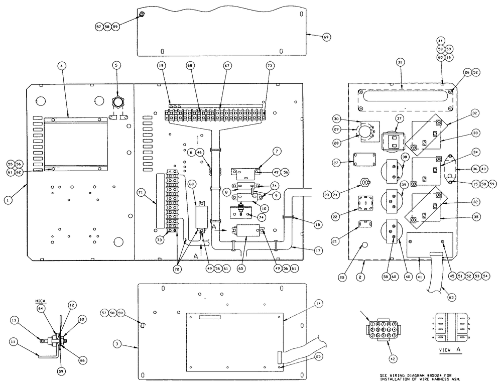 Control Panel Diagram and Parts List for 4345-0  Generac Generator