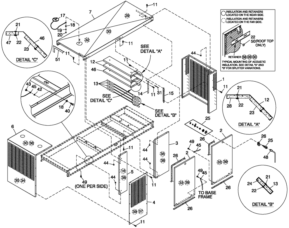 Enclosure C5 Diagram and Parts List for QT08054ANNNA (4842570 - 4862749)(2007) Generac Generator