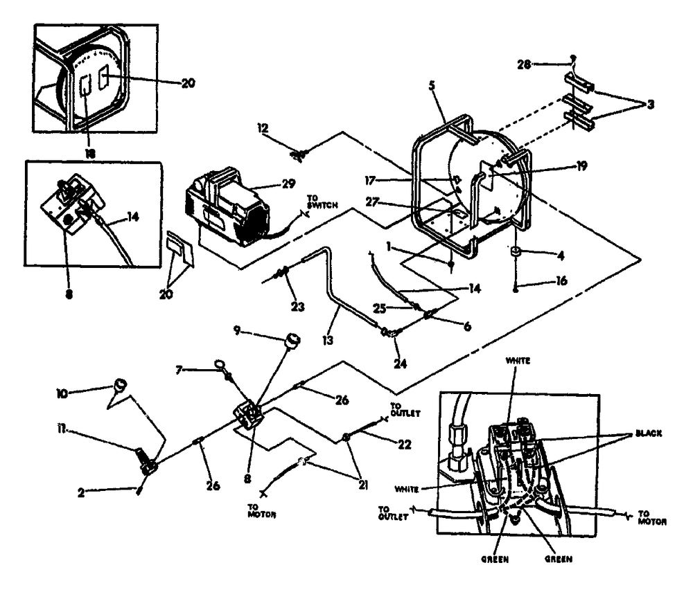 Air Compressor - No. 89509 Diagram and Parts List for 404AP (9594-0)(9594-0) Generac Generator