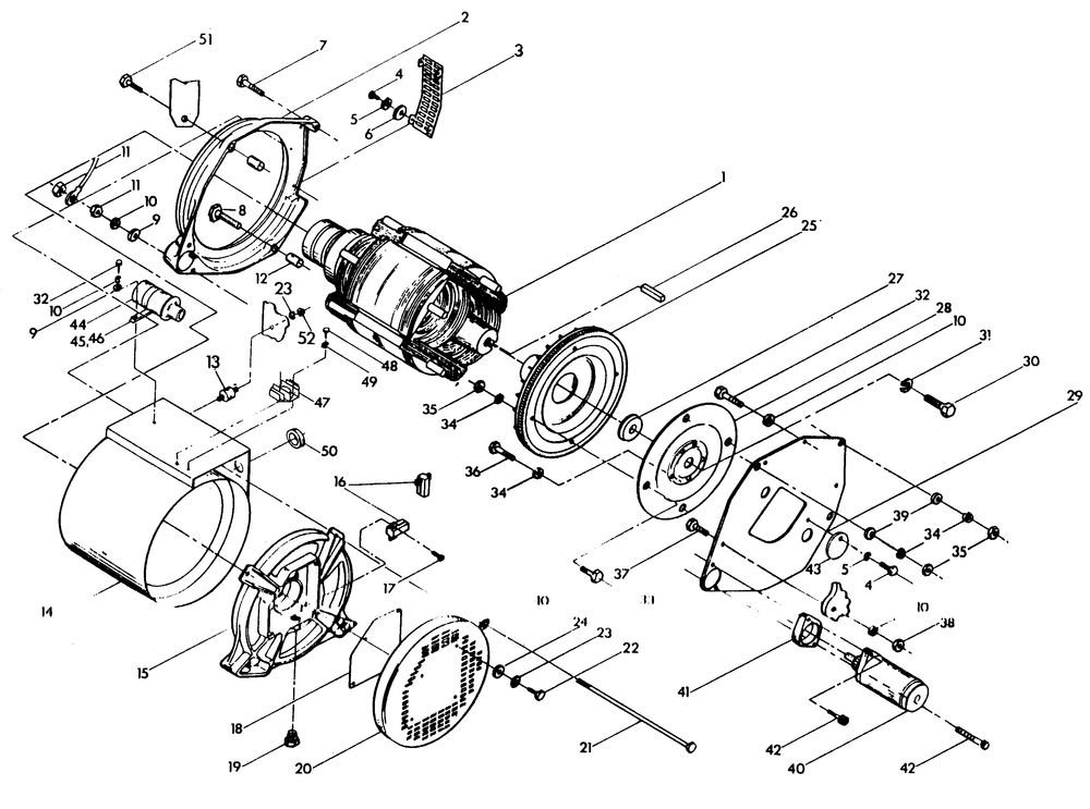 Generator Diagram and Parts List for 9254-1  Generac Generator
