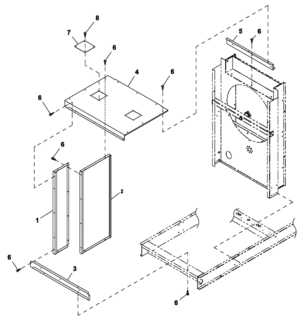 Coolsys/Fan Drive 5.4l And 4.6l Cp Diagram and Parts List for QT08054ANSNA (5981037 - 5981038)(2010) Generac Generator