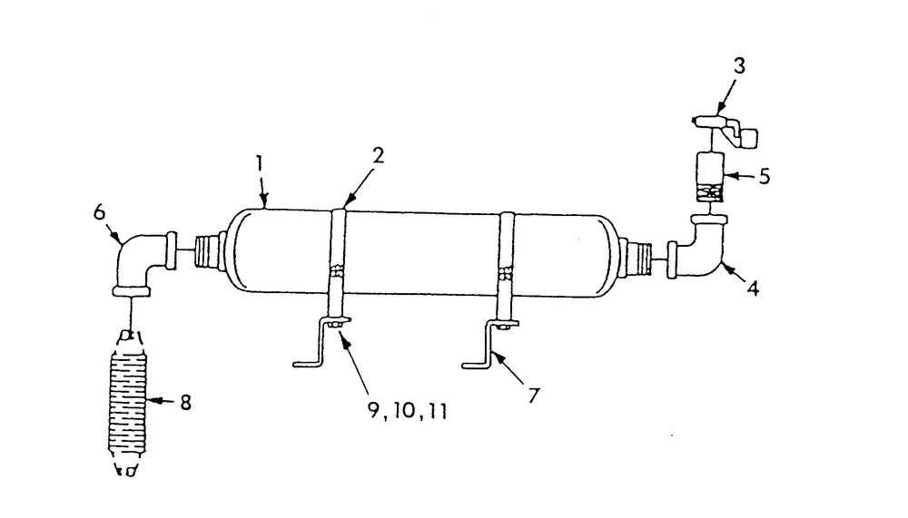 Exhaust Muffler Diagram and Parts List for 9303-3  Generac Generator