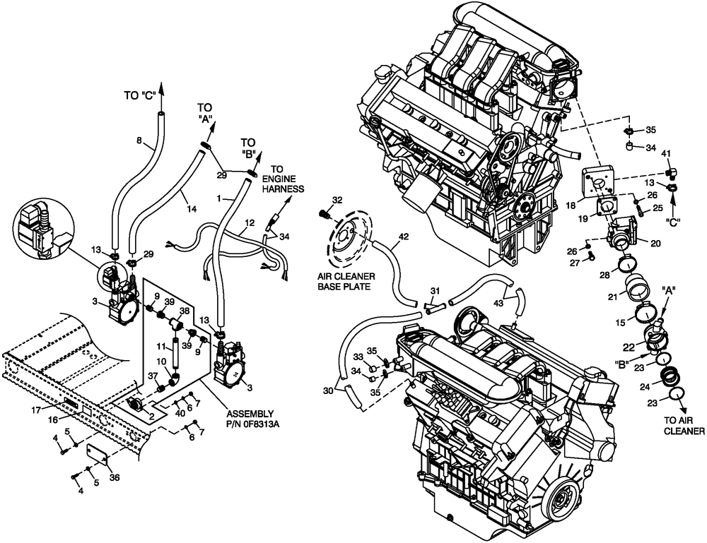 Fuel Nat.Gas C4 Diagram and Parts List for BT06030AVSN (4506V20496 - 4606V21098)(2006) Generac Generator