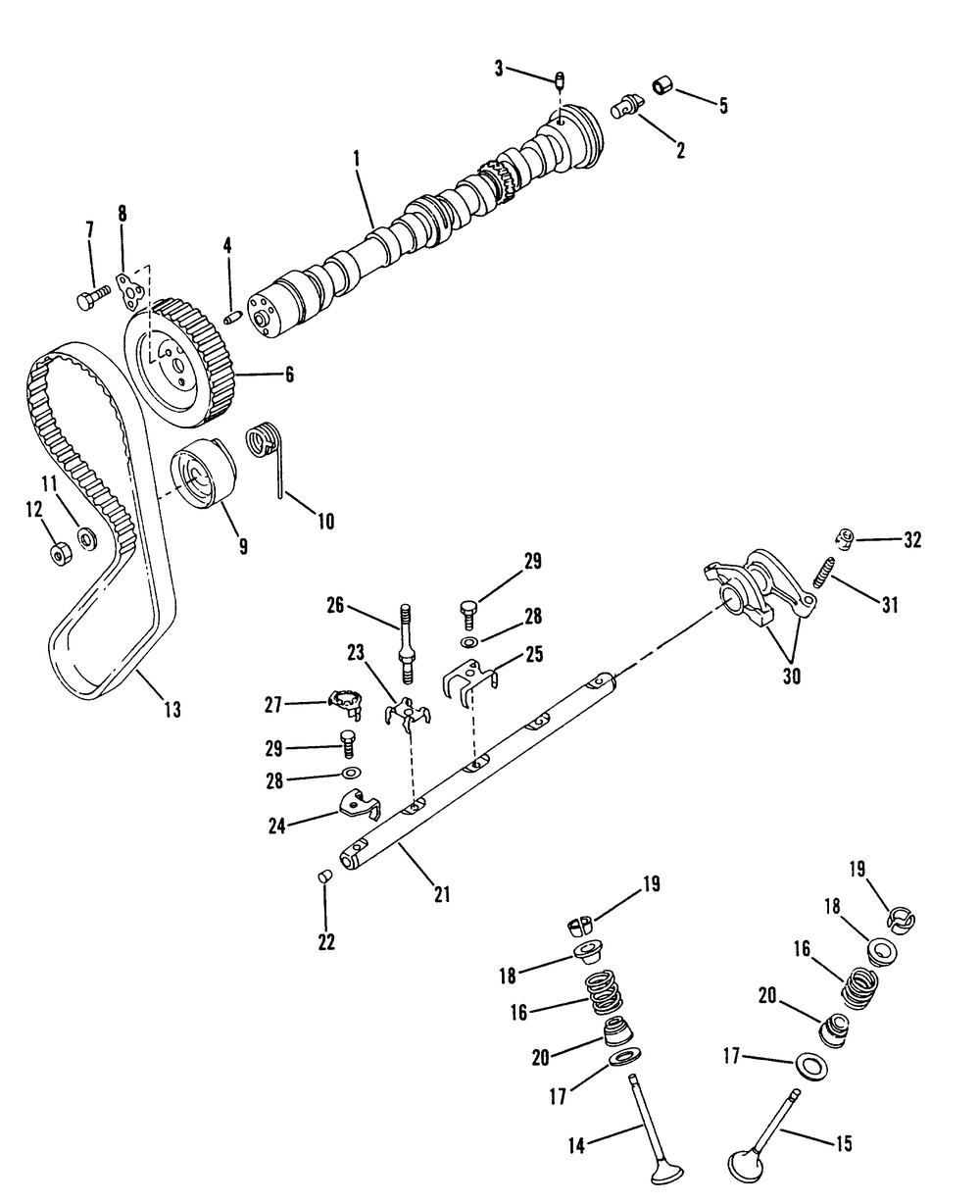 Camshaft And Valve Mechanism 1 Diagram and Parts List for 8947-1  Generac Generator