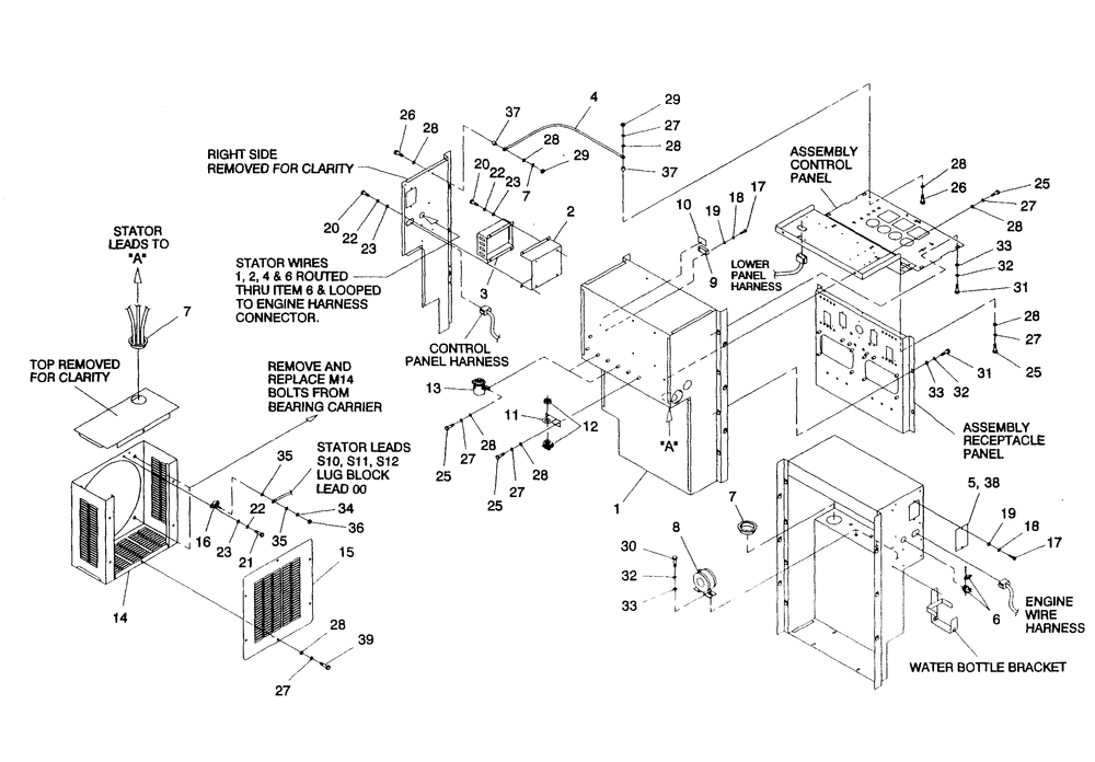 Control Box Diagram and Parts List for 4058-0  Generac Generator