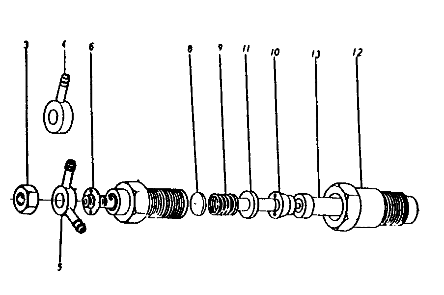 Nozzle Holder Diagram and Parts List for 1011-C  Generac Welder