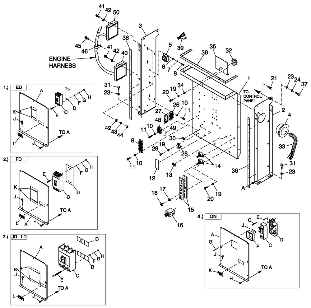 Cpl C2 And C4 Flex Hsb Diagram and Parts List for 0055990 (5111202 - 5223746)(2008) Generac Generator