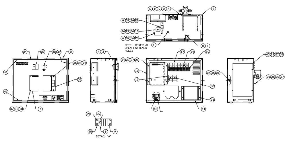 R-100 1800 Rpm 2.5l 240v Diagram and Parts List for 0052120 (4318867 - 4337620)(2006) Generac Generator