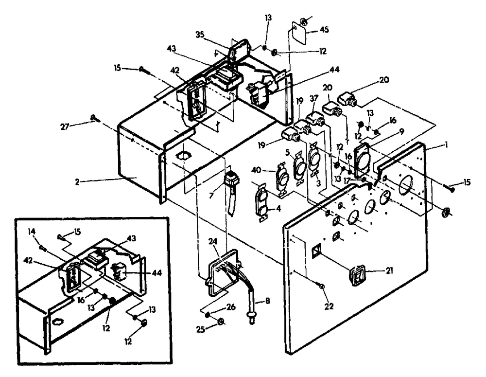 Control Panel Diagram and Parts List for C8000 (9386-1)(9386-1) Generac Generator