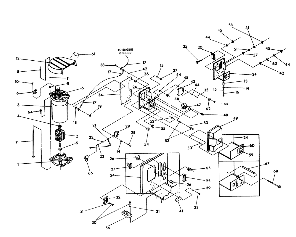 Alternator And Panel Diagram and Parts List for 9600-2  Generac Generator